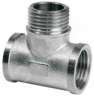 02574 Тройник ВНВ 1/2'х1/2'х1/2' переходной, никелированный