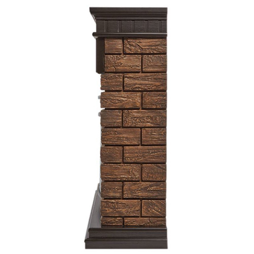 Портал Firelight Bricks Wood 30 камень коричневый, шпон темный дуб в г. Санкт-Петербург  фото 3