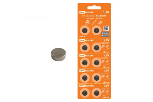 SQ1702-0045 Элемент питания AG1/LR621 Alkaline 1.5V BP-10 TDM