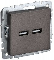 BR-U21-D31-K45 Розетка BRITE USB A+A 3.1А РЮ10-1-БрТБ механизм бронза IEK 