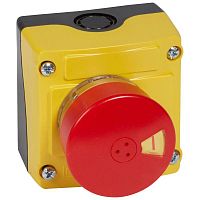Пост кнопочный в сборе 1 кноп. аварийного откл. EN418 с визуал 54мм+НЗ желт. Osmoz Leg 024218 в г. Санкт-Петербург 