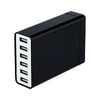 Устройство зарядное сетевое 6хUSB 1000mA черн. Rexant 16-0287 в г. Санкт-Петербург 