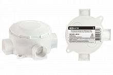 SQ1401-4014 Распаячная коробка ОП D80х35мм, IP42, 3-х рожковая, белая, инд. штрихкод TDM