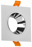 LT-UVB0-4107-GU10-1-K23 Светильник 4107 встраиваемый поворотный GU10 бел./хром пласт. IEK 