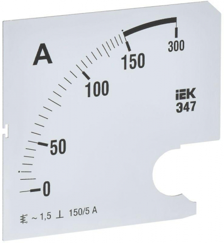 Шкала сменная для амперметра Э47 150/5А-1.5 96х96мм IEK IPA20D-SC-0150 в г. Санкт-Петербург 