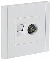 FP-AK20-2-K01 Розетка 2-м TV+RJ45 кат.6 FORTE&PIANO FP237 бел. IEK 