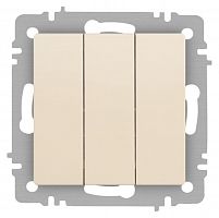Б0063534 Выключатель 3-кл. СП Accent 6-106-02 10А IP20 250В AL/CU сл.кость Intro 