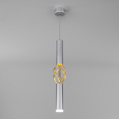 Подвесной светодиодный светильник Eurosvet Lance 50191/1 LED матовое серебро/матовое золото в г. Санкт-Петербург 