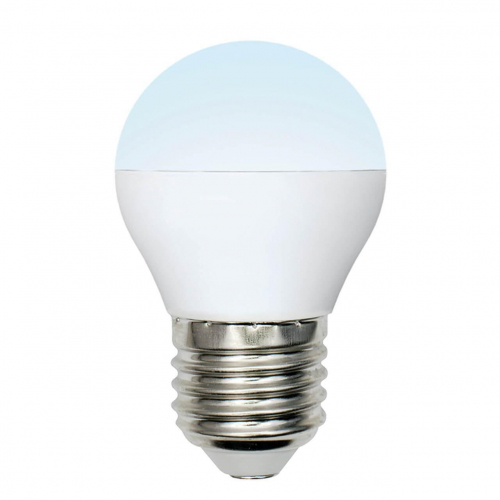 Лампа светодиодная Uniel E27 6W 4000K матовая LED-G45-6W/NW/E27/FR/MB PLM11WH UL-00002378 в г. Санкт-Петербург 