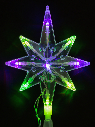 Декоративный элемент на ёлку светодиодный "Звезда" 9LED, 20см, мультиколор, 2хAA , TDM в г. Санкт-Петербург  фото 5