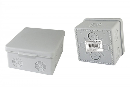 SQ1401-0822 Распаячная коробка ОП 80х80х50мм, крышка, IP54, 7вх., без гермовводов, инд. штрихкод TDM
