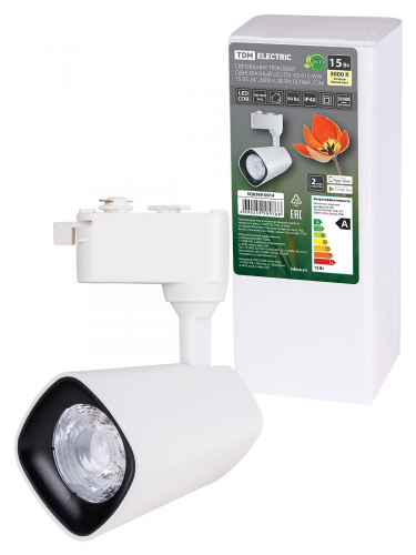 SQ0369-0014 Светильник трековый однофазный LED TRL-02-015-WW 15 Вт, 24°, 3000 К, 90 Ra, белый, TDM
