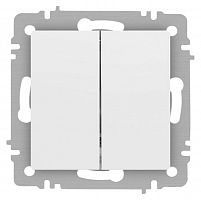 Б0063456 Выключатель 2-кл. СП Accent 6-104-01М 10А IP20 250В AL/CU бел. матов. Intro 