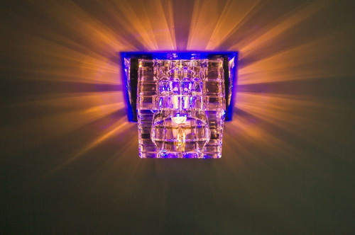 Светильник встраиваемый с разноцветной LED подсветкой Feron JD106 JCD9 прозрачный 27878 в г. Санкт-Петербург  фото 2