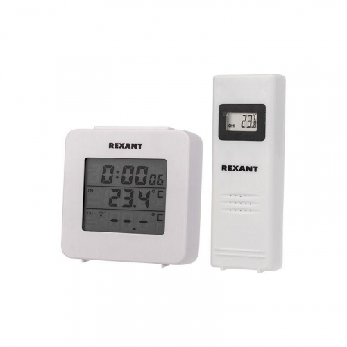 Термометр электронный с часами и беспроводным выносным датчиком (блист.) Rexant 70-0592 в г. Санкт-Петербург 