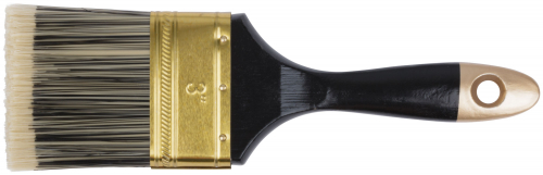 Кисть флейцевая "Стайл", искусственная черно-белая щетина, деревянная ручка  3" (75 мм) в г. Санкт-Петербург 
