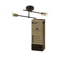 4690612064130 Светильник LOFT EASY-2Е27-BLT 2хE27 потолочн. под лампу латунь черн. IN HOME 
