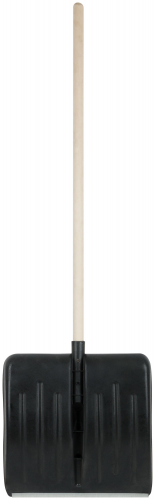 Лопата для уборки снега №1 пластиковая, деревянный черенок 430х435х1430 мм в г. Санкт-Петербург  фото 4