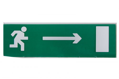 Сменное табло "Направление к эвакуационному выходу направо" зеленый фон для "Топаз" TDM в г. Санкт-Петербург 