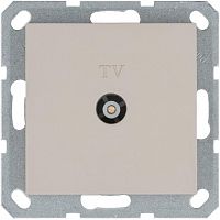 G6002T Розетка телевизионная проходная TV Ф9.5мм механизм тауп Jasmart 