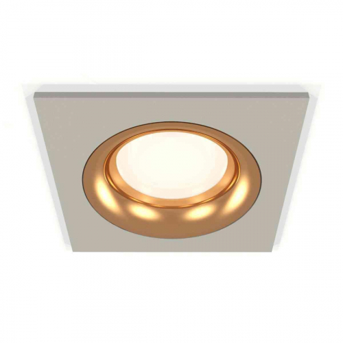 Комплект встраиваемого светильника Ambrella light Techno Spot XC7633005 SGR/PYG серый песок/золото желтое полированное (C7633, N7014) в г. Санкт-Петербург 