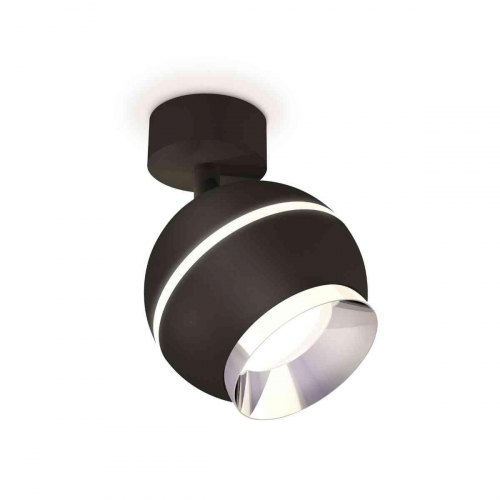Комплект накладного светильника Ambrella light Techno Spot XM1102002 SBK/PBK черный песок/серебро полированное (A2210, C1102, N7032) в г. Санкт-Петербург 