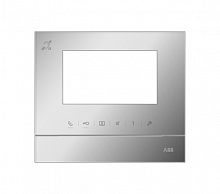Рамка для абонентского устройства 4.3дюйм с символом индукционной петли серебр. глянцев. ABB 2TMA070130S0012