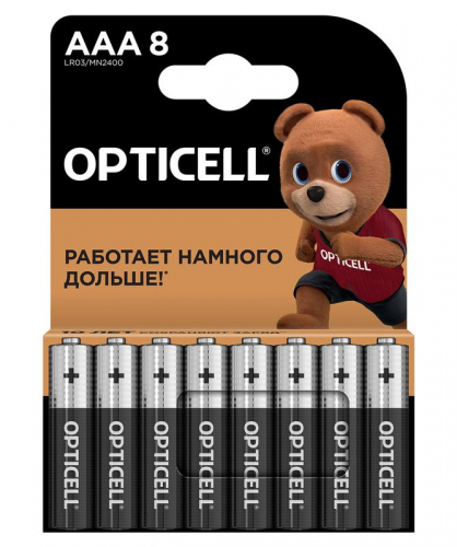 6051009 Элемент питания алкалиновый AAA/LR03 (блист.8шт) Basic Opticell 5051009/