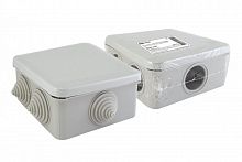 SQ1401-1255 Распаячная коробка ОП 100х100х50мм, крышка, IP55, 6 вх. инд. штрихкод TDM