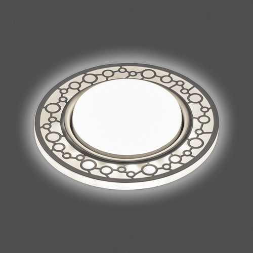 Светильник встраиваемый с белой LED подсветкой Feron CD9902 потолочный GX53 без лампы, белый 32938 в г. Санкт-Петербург  фото 2