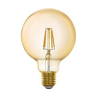 Лампа светодиодная филаментная диммируемая Eglo E27 5.5W 2200K золотистая 11866 в г. Санкт-Петербург 