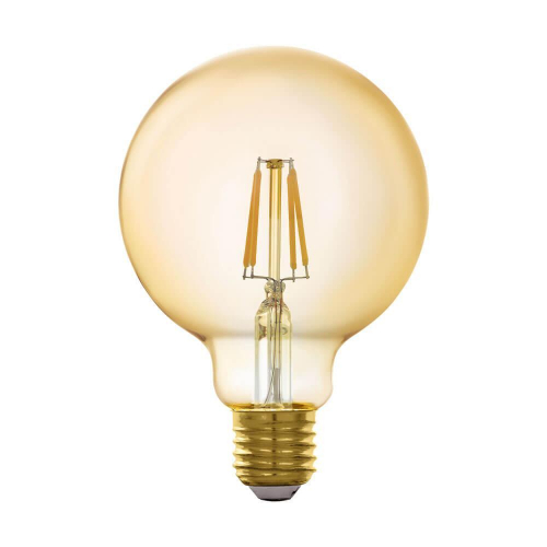 Лампа светодиодная филаментная диммируемая Eglo E27 5.5W 2200K золотистая 11866 в г. Санкт-Петербург 