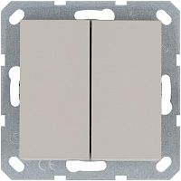 G3020T Кнопка 2-кл. 10А IP20 с переключающим контактом механизм тауп Jasmart 
