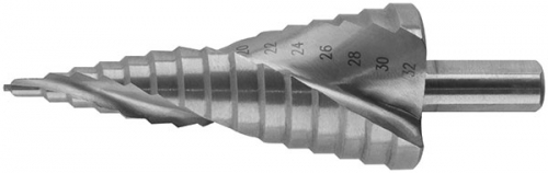 Сверло ступенчатое HSS по металлу, спиральный профиль, 15 ступеней, 4-32 мм в г. Санкт-Петербург 