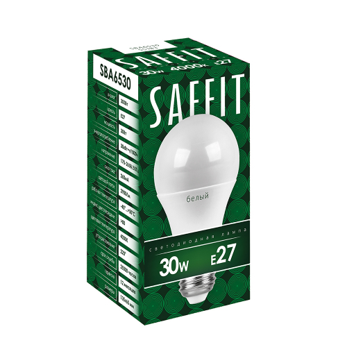 Лампа светодиодная SAFFIT SBA6530 Шар E27 30W 230V 2700K 55182 в г. Санкт-Петербург  фото 2