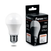 Лампа светодиодная Feron.PRO LB-1007 Шар E27 7W 175-265V 4000K 38024 в г. Санкт-Петербург 