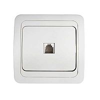4690612034263 Розетка компьютерная 1-м Classico 2131 RJ45 бел. IN HOME 
