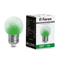 Лампа-строб Feron LB-377 Шарик прозрачный E27 1W зеленый 38209 в г. Санкт-Петербург 