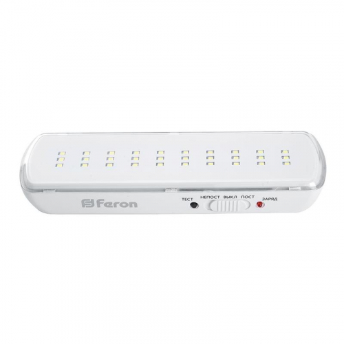 41532 Светильник EM110 30 LED AC/DC аварийный бел. FERON 
