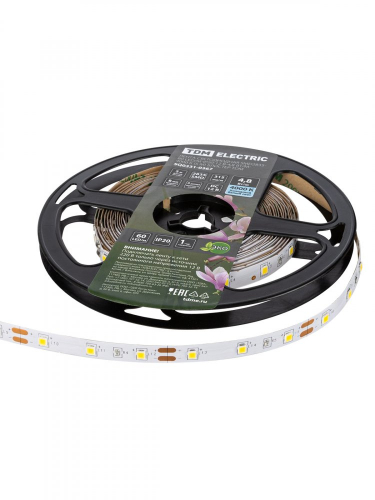 SQ0331-0367 Лента светодиодная SMD2835-60 LED/м-IP20-12 В-4,8 Вт/м-4000 К (5 м) блистер TDM