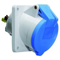 12761 Розетка панельная 32А 3п 6ч 230В IP44 фланец 85х85 QUI-CO A-DO IA S Bals 