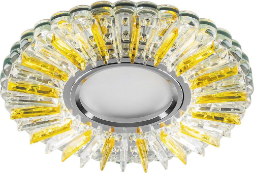 Светильник встраиваемый с белой LED подсветкой Feron CD900 потолочный MR16 G5.3 прозрачный-желтый 28969 в г. Санкт-Петербург 