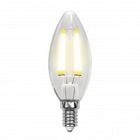 Лампа светодиодная филаментная Uniel E14 6W 4000K прозрачная LED-C35-6W/NW/E14/CL PLS02WH UL-00001373 в г. Санкт-Петербург 