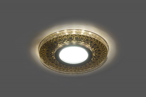 Светильник встраиваемый с LED подсветкой Feron CD981 потолочный MR16 G5.3 прозрачный, золото 32438 в г. Санкт-Петербург  фото 2