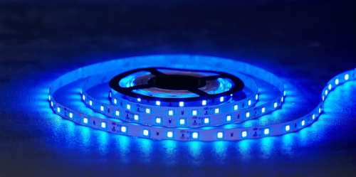 LED лента открытая, 8 мм, IP23, SMD 2835, 60 LED/m, 12 V, цвет свечения синий в г. Санкт-Петербург 