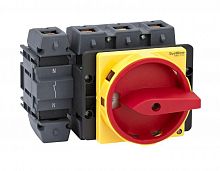 MSD125410R Выключатель-разъединитель 4п 125А IP20 с красн. рукоят. на дверцу 4 винтами с замком SE 
