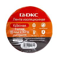 PVC151013R Лента изоляционная ПВХ 15х0.13 (10м) в рулоне красн. DKC 