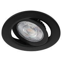 Б0068164 Светильник светодиодный KLLED 25A-5 3K BK 5Вт 3000К круглый поворотн. встраив. черн. Эра 