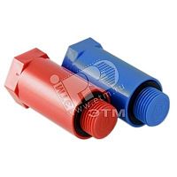 VTp.792.M.04 Комплект длинных полипропиленовых пробок с резьбой 1/2' (красная + синяя)