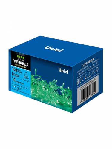 Светодиодная гирлянда Uniel 220V зеленый ULD-S1000-100/DTA Green IP20 UL-00007198 в г. Санкт-Петербург  фото 4